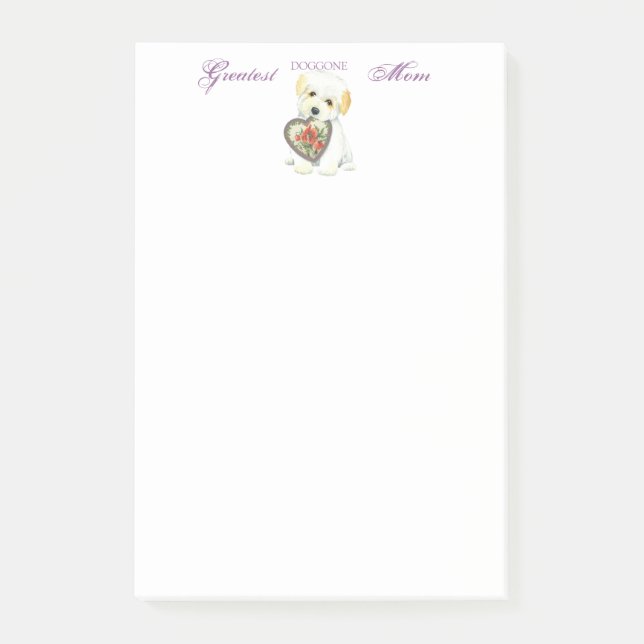 Mama Baumwollde Tulear Heart Post-it Klebezettel (Vorderseite)