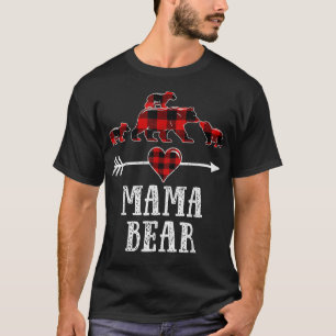 Mama Bear 3 Cubs Shirt, Christmas Mama Bear Karier T-Shirt