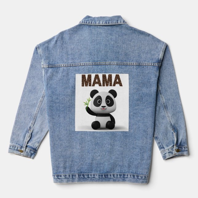 MAMA BEAR 3 D ART GRAPHIC TARGET MUTTER WINTER JEANSJACKE (Rückseite)