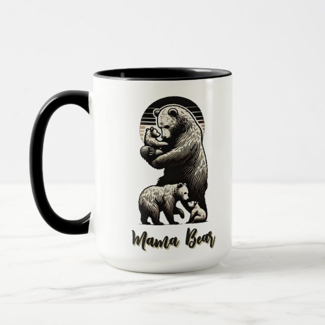 Mama Bear - Anpassbare Tasse (Links)