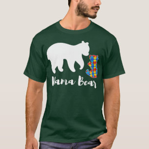 Mama Bear Autism Awareness Puzzle T-Shirt