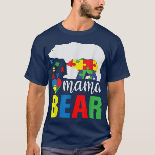 Mama Bear Autismus Bewusstsein T-Shirt