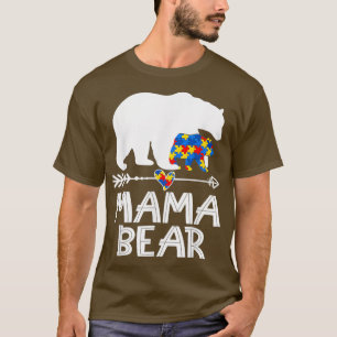 Mama Bear Autismus Mama Bewusstsein Puzzle Piece S T-Shirt