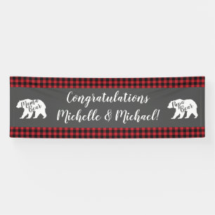 Mama Bear Baby Shower Woodland Lodge Banner
