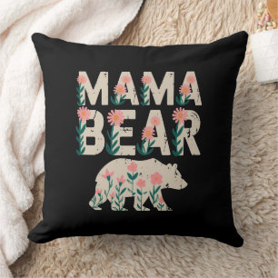 Mama Bear - Blumenstärke und Liebe Kissen