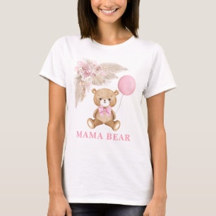 Mama Bear Boho Balloon Baby Girl Showgeschenk T-Shirt