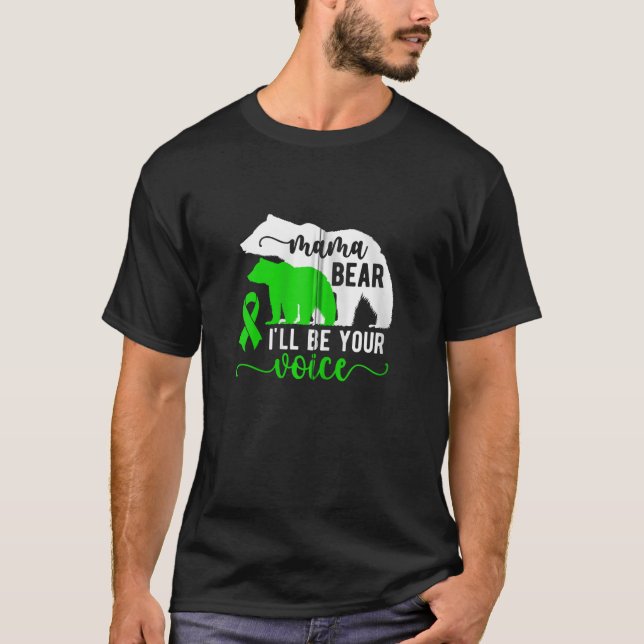 Mama Bear Cerebral Palsy Mama einer Cerebral Palsy T-Shirt (Vorderseite)