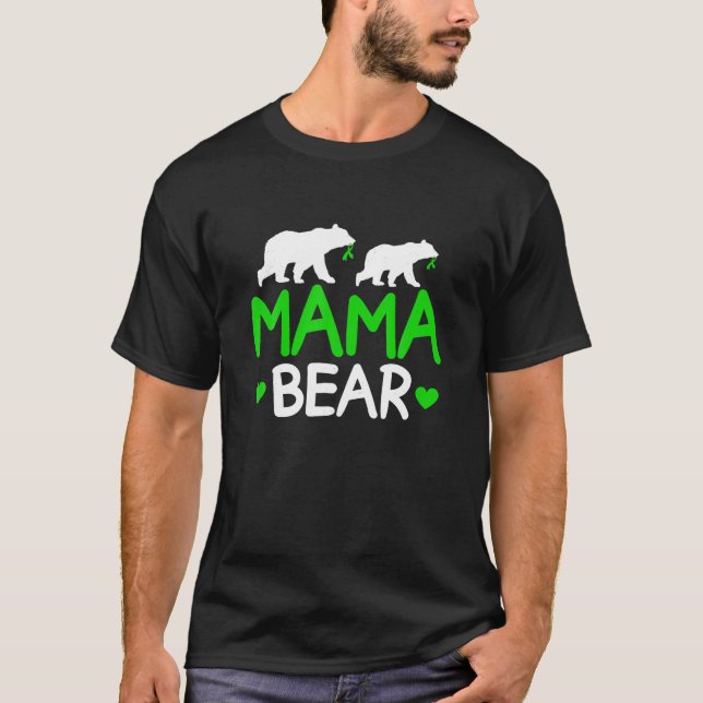 Mama Bear Cerebral Palsy Mama einer Cerebral Palsy T-Shirt (Vorderseite)