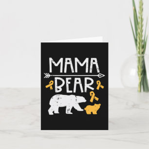 Mama Bear Childhood Cancer Ribbon Awareness Mama M Karte