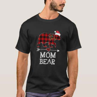 Mama Bear Christmas Pajama Kariert Buffalo Familie T-Shirt