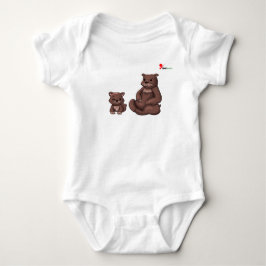 Mama Bear & Cub Baby Bodysuit Strampler