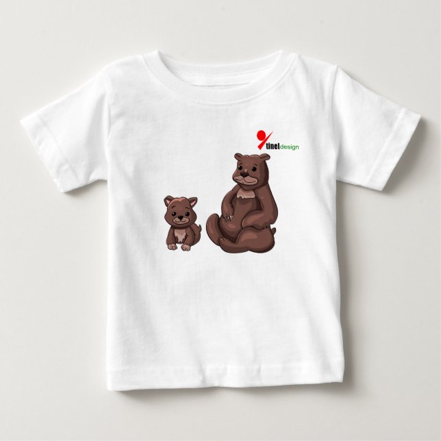 Mama Bear & Cub Baby T - Shirt (Vorderseite)