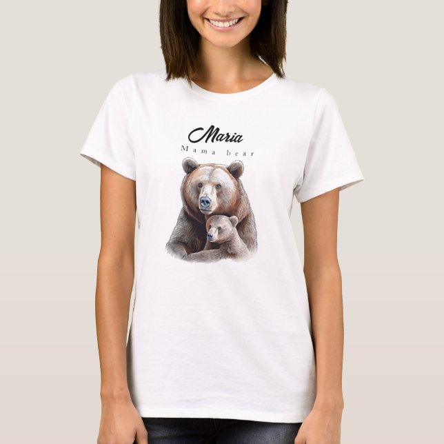 Mama Bear Custom Women's T-Shirt (Vorderseite)