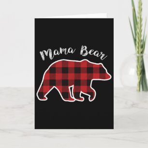 Mama Bear Damen Rot Kariert Weihnachten Pyjama Fam Karte