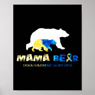 Mama Bear Down Syndrome Awareness Überlebende Poster