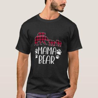 Mama Bear Drei Knochen Mama 3 Kind Muttertag lang  T-Shirt