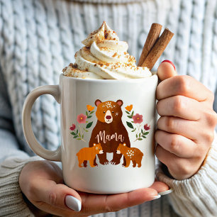 Mama Bear Elegante Blume Mama Kaffeetasse