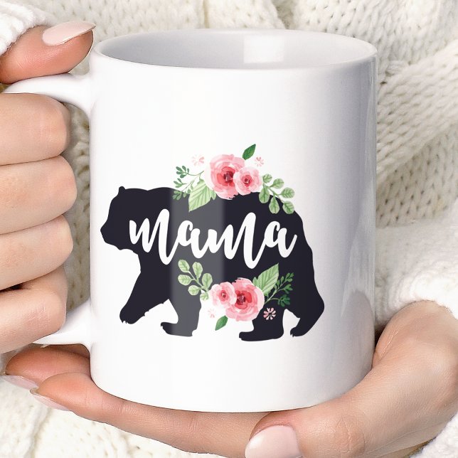 Mama Bear Elegante Rustikale Blume Mama Kaffeetasse (Von Creator hochgeladen)