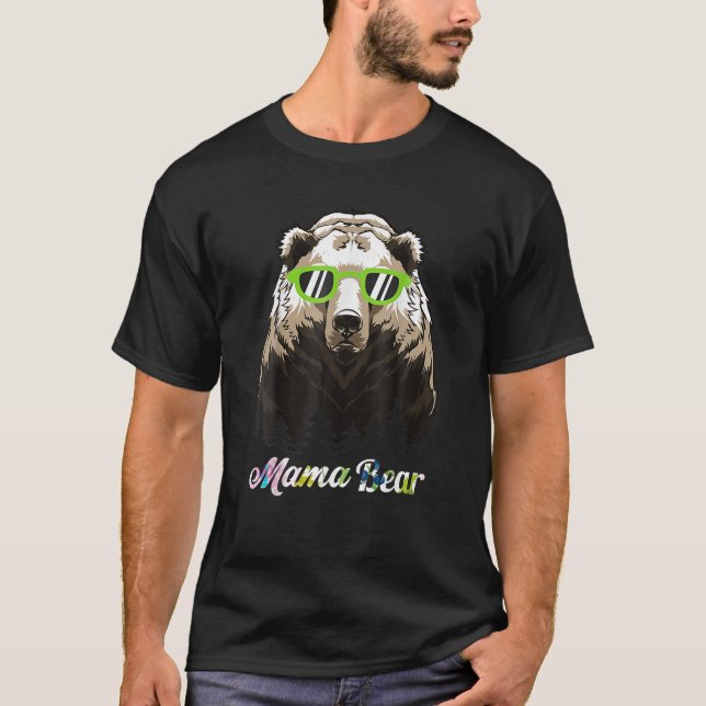 Mama Bear Face Sonnenbrille Mutter Mama Mommy Moth T-Shirt (Vorderseite)