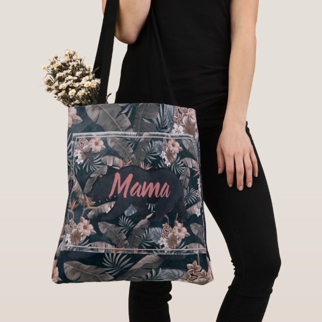 Mama Bear Floral Muster Pink Grau  (Von Nahem)