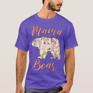 Mama Bear Floral Mütter Day T-Shirt