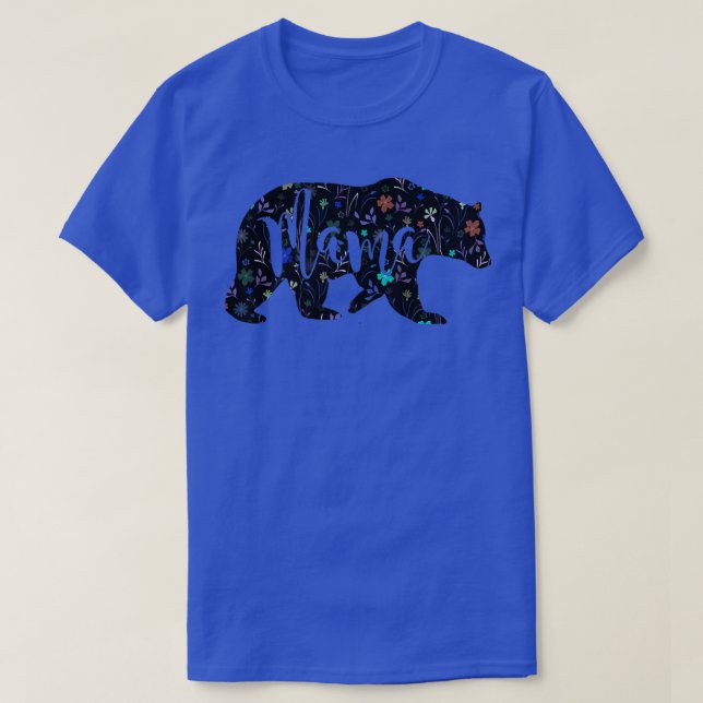 Mama Bear Floral Pattern Fun Mama Mutter Geschenk  T-Shirt (Design vorne)