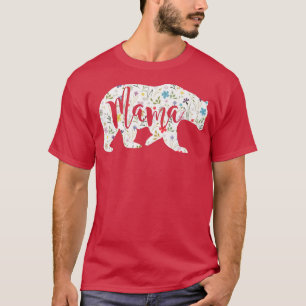 Mama Bear Floral Pattern Fun Mama Mutter Geschenk T-Shirt