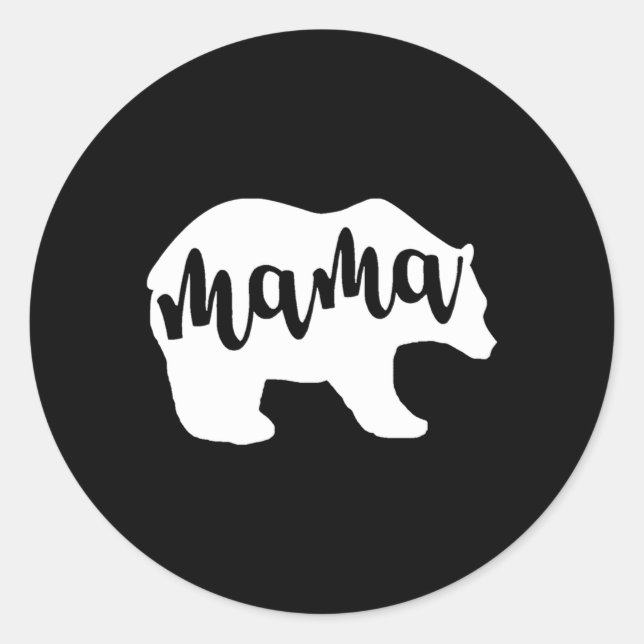 Mama Bear für Mama Mama Nana Mimi Runder Aufkleber (Vorderseite)
