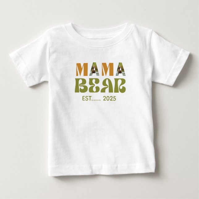 Mama Bear Heartwarming Illustration Baby T-shirt (Vorderseite)