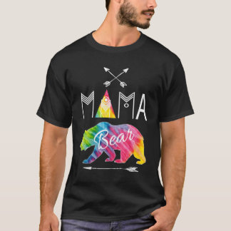 Mama Bear Hoodie Gefärbte Krawatte Familienurlaub T-Shirt