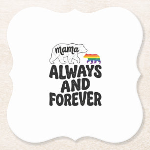 Mama Bear Immer Und Forever Vintage Regenbogen-Shi Untersetzer