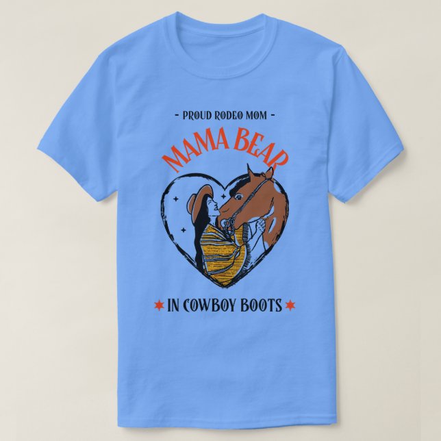Mama Bear in Cowboy Boots T-Shirt (Design vorne)