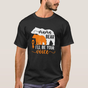 Mama Bear Leukämie Mama einer Leukämie Warrior Mot T-Shirt