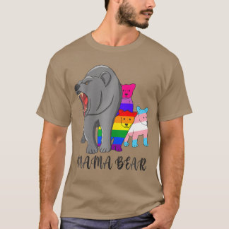 Mama Bear Lgbt Gayrans Pride Support Lgbtq Parade T-Shirt