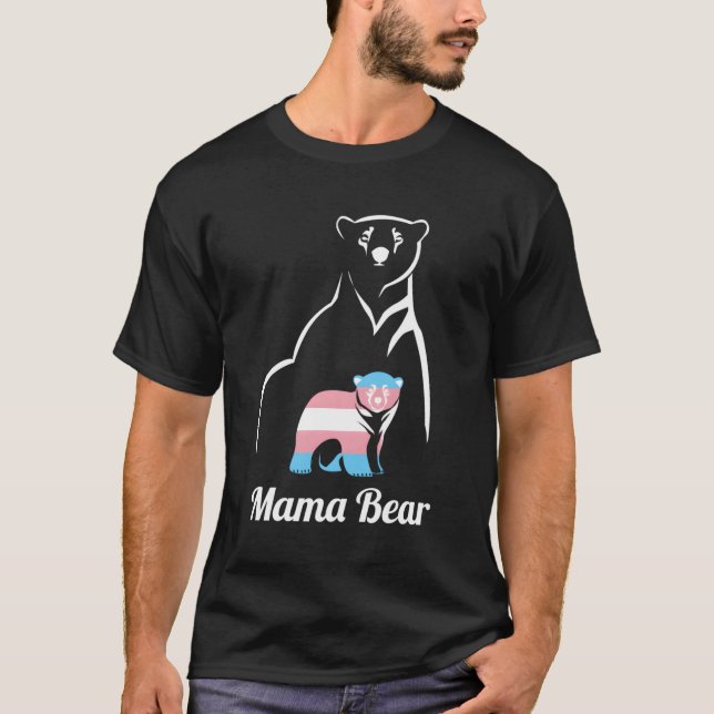 Mama Bear Lgbtq Trans Child Transgender Trans Prid T-Shirt (Vorderseite)