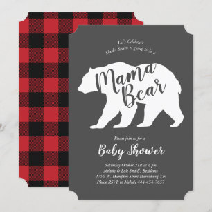 Mama Bear Lodge Baby Shower Gender Neutral Einladung