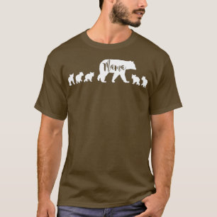Mama Bear mit 5 Cubs Mama Mutter Spaß Geschenk T-Shirt