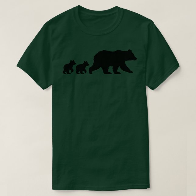 Mama Bear mit zwei Kubs T-Shirt (Design vorne)