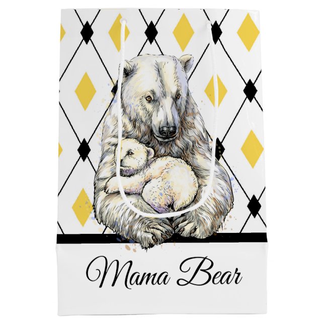 Mama Bear Mittlere Geschenktüte (Rückseite)