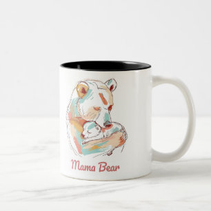 Mama Bear Mothers Day Zweifarbige Tasse