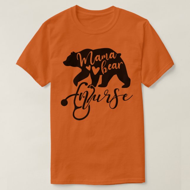 Mama Bear Nurse Mama Mother Mommy Nurses Premium12 T-Shirt (Design vorne)
