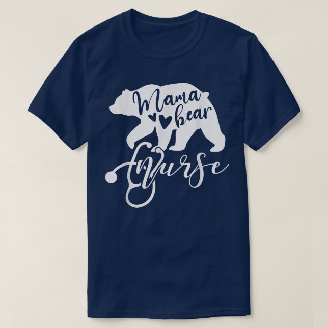 Mama Bear Nurse Mom Mother Mommy Nurses 1289  T-Shirt (Design vorne)