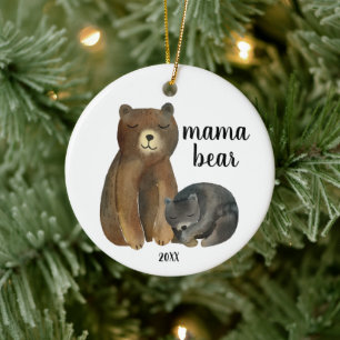 Mama Bear Personalisiert 1. Weihnachten als Mommy  Keramik Ornament