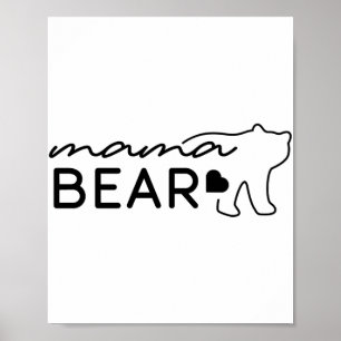 Mama Bear Png JPG Pdf Files, Mama Baby Bear Poster