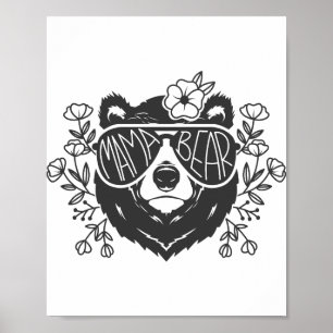 Mama Bear Png JPG Pdf Files, Mama Baby Bear Poster