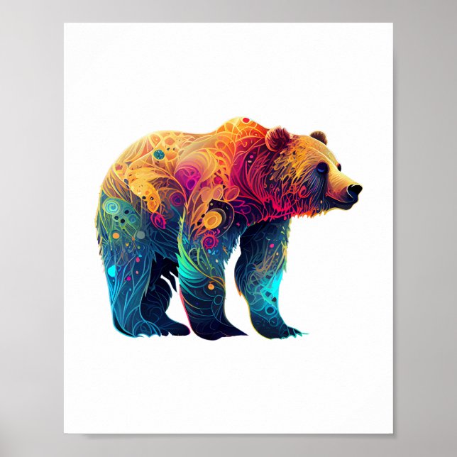 Mama Bear Png JPG Pdf Files, Mama Baby Bear Poster (Vorne)
