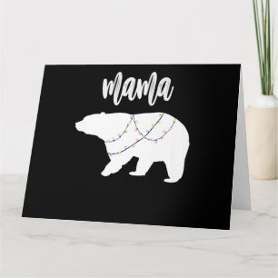 Mama Bear Polar Bärenkette Weihnachten Karte