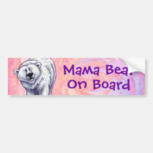 Mama Bear Polar Bear Bumper Sticker Autoaufkleber