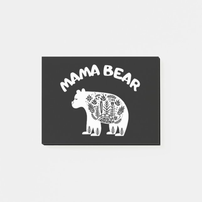 Mama Bear Post-it Klebezettel (Vorderseite)