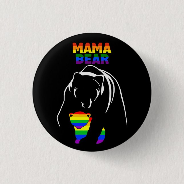 Mama Bear Pride Button (Vorderseite)